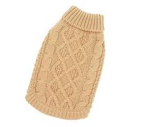 xbiez Fashion Warm Cable Knit Coat Dog Pullover Clothes Warm Turtleneck Sweater for Small to Large Dog Everyday Wear