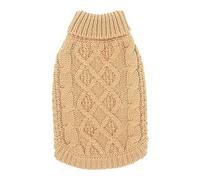 xbiez Fashion Warm Cable Knit Coat Dog Pullover Clothes Warm Turtleneck Sweater for Small to Large Dog Everyday Wear