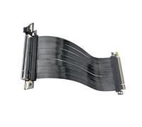 xbiez Fast Speed PCIE 5.0 X16 Graphics Card GPU Extension Cable 270° Reverse with Silver Plated Wiring Bidirectional Bandwidth