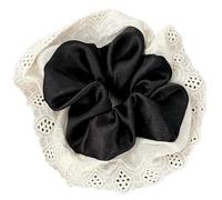 xbiez French Bowknot Plaided Hair Scrunchies Oversized Hair Bun Scrunchy Ponytail Holder Elastic Hairband All Matching Hairtie