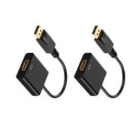 xbiez Gold Plate DisplayPort To HDMIs Converter For High Clearly Video And Sound Syncing Connectors Plugs And Play DisplayPort To Adapter