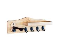 xbiez Guitar Wall Mount Bracket Wall Hanger Wood Guitar Hanging Rack with Storage Shelf and 4 Metal Hook for Guitar Accessory