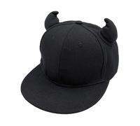 xbiez Halloween Baseball Cap with Devil Horn Decor Adult Adjustable Cap for Summer Outdoor Cycling Hiking Hat for Teens Men Black