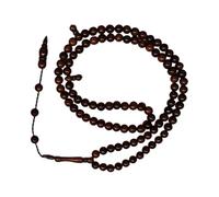 xbiez Handcrafted Kukada Wood Buddhist Rosary Necklace Handmade 99 Beads Spiritual Accessory Bodhi Prayer Beads Necklace
