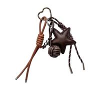 xbiez Handmade Brown Khaki Leather Star Bag Ornament Unique Purse Decoration Adds A Touch of Elegances to Everyday Outfits
