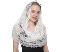 xbiez Headscarf Veil for Women Catholic Mantilla Veil Head Covering Mass Veil Tulle Bride Veil Party Wear