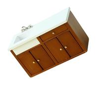 xbiez Kitchen Cabinet Figure Model Realistic Vintage Life Scene Dolls House Pretend Game Furnishings For Kitchen Miniature Display