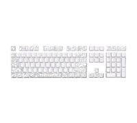 xbiez Line White PBT Original Height Keycaps 108 Keys Shine Through Backlit keycapst for Mechanical Keyboard