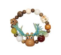 xbiez Natural Wood Beaded Bracelets Charm Jewelry Wood Texture For Adding Distinctive Charm To Fashion Outfits Dopamine Jewelry