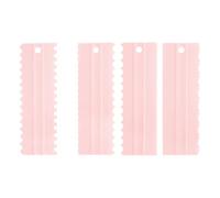 xbiez Pack Of 4 Food Grade Cake Scrapers Highlighting Multi Functional For Cream Smoothing And Decorating For Domestic Baking Professional Use Large Collector