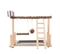 xbiez Parrots Cage Bridge Swing with Tray Feeding Bowl Standing Supplies Bridge Training Parrots Standing Supplies