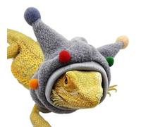 xbiez Pompoms Scarf Lizards Outfit Great for Exhibitions and Pet Stores Reptiles Hat for Indoor and Outdoor Activities