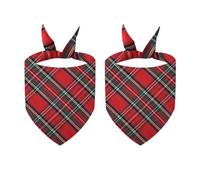 xbiez Reversible Pet Bandana Festival Costume Dogs Party Neck Scarf Collar Holiday Dress Up Dogs Checkered Neckerchief 2PCS