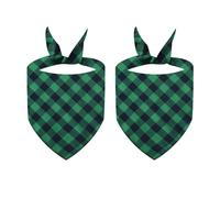 xbiez Reversible Pet Bandana Festival Costume Dogs Party Neck Scarf Collar Holiday Dress Up Dogs Checkered Neckerchief 2PCS