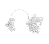 xbiez Shining Flower Leaf Vine Hairhoop for Bride Ethnic Malay Wedding Tiaras Shimmering Hair Vine Hairband for Formal Event