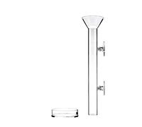 xbiez Shrimp Feeding Tube and Feeding Dish Fit for Shrimp Fish 6 Sizes High Transparent Glass Tubes with 2Pcs Suction Cups