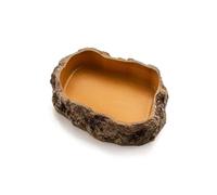 xbiez Simulation Rock Lizards Bowl Integrated Bowl Escape Proof Large Capacity Food Basin Pet Lizards Reptiles Water Feeders