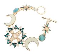 xbiez Sophisticated Women's Styles With Asymmetrical Sun Moon Star Designs And Natural Rhinestones Elegant Wristband