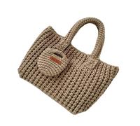 xbiez Stylish Yarn Handwoven Bag Spacious Capacity Crochet Handbag Elegant Knitted Bags Suitable For Fashion Individuals Capacity Purse