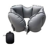 xbiez TPU Materials Inflatable Neck Pillow With Builts In Air Pumps Case Breathable Ergonomic Travel Accessory Inflatable Neck Pillow With Storage Box
