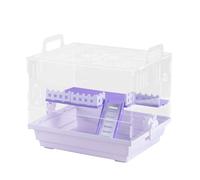 xbiez Transparent Hamster Cage Easy to Clean Breathable- House Easy to Assemble High-end House with Platform Ladder