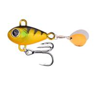 xbiez Wobble Rotating Metal Vibrations Baits Spinner Spoon Jigs Fishing Lures for Freshwaters Saltwater Angling Portables Fishing Lures