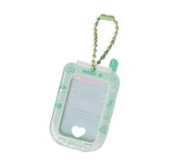 xbiez Women Cartoon Phone Shape Photocard Holder Card Case Acrylic Card Wallet 1Inch Small Card Idol Photo Keychain Pendants