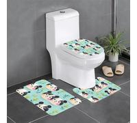 XBKGOHA 3-Piece Anti Slip Floor Mat Set cute pandas Picture Bathroom Rugs for Ultimate Comfort, Master Bathrooms