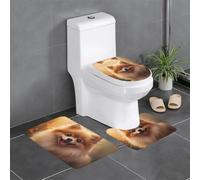 XBKGOHA 3-Piece Anti Slip Floor Mat Set cute pomeranian Picture Bathroom Rugs for Ultimate Comfort, Master Bathrooms
