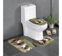 XBKGOHA 3-Piece Anti Slip Floor Mat Set Horses at the gallop Picture Bathroom Rugs for Ultimate Comfort, Master Bathrooms