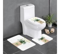 XBKGOHA 3-Piece Anti Slip Floor Mat Set Lilies in a bag Picture Bathroom Rugs for Ultimate Comfort, Master Bathrooms
