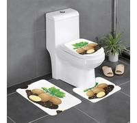 XBKGOHA 3-Piece Anti Slip Floor Mat Set Potatoes in the soil Picture Bathroom Rugs for Ultimate Comfort, Master Bathrooms