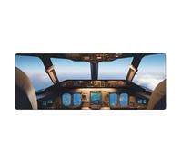 XBKGOHA Airplane Cockpit Picture Extra Large Mouse Pad Strong Adhesion, Durable, Precise Locking Edge 12x31.5in