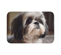 XBKGOHA Anti Slip Thickened Floor Mat Shih Tzu Dog Picture Non-Slip, Easy to Clean, Durable,Perfect for Toilet Bathroom 60x40cm