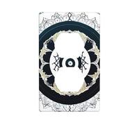XBKGOHA Black and White Round Totem Picture Double Socket Wall Panel Decorative for Residential and Commercial Areas 4.5x2.76in