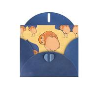 XBKGOHA Blue Greeting Card Crooked Owl Printed for Festive Birthday Party Invitation