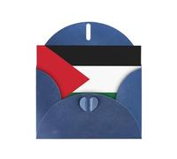 XBKGOHA Blue Greeting Card Flag of the State of Palestine Printed for Festive Birthday Party Invitation