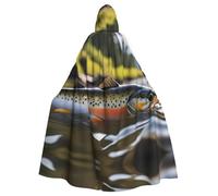 XBKGOHA Brook Trout Fly Fishing Printed Halloween Adult Hooded Cape Cloak No Zipper, Comfortable For Costume Parties