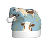 XBKGOHA cattle farm sanctuary Printing Christmas Hat for Adult quality accessory soft, lightweight, and fluffy
