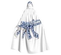 XBKGOHA Ceramic Gun Printed Halloween Adult Hooded Cape Cloak No Zipper, Comfortable For Costume Parties