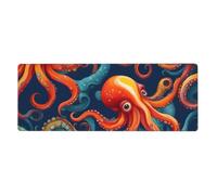 XBKGOHA Colorful Octopus Picture Extra Large Mouse Pad Strong Adhesion, Durable, Precise Locking Edge 12x31.5in