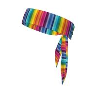 XBKGOHA colorful rainbow stripe Pattern Sports headscarf, sweat absorbing and breathable, motion headband, double-sided kerchief