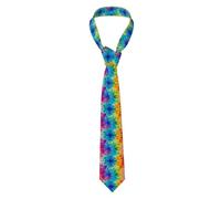 XBKGOHA colorful tie dye Printed Men's tie classic style suit cravat suitable for holidays and work