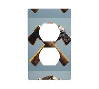 XBKGOHA Crossed Hammers Picture Double Socket Wall Panel Decorative for Residential and Commercial Areas 4.5x2.76in