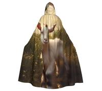 XBKGOHA Cute Baby Goat Printed Halloween Adult Hooded Cape Cloak No Zipper, Comfortable For Costume Parties
