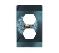 XBKGOHA Dandelion Clock Picture Double Socket Wall Panel Decorative for Residential and Commercial Areas 4.5x2.76in