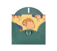 XBKGOHA Dark Green Greeting Card Crooked Owl Printed for Festive Birthday Party Invitation