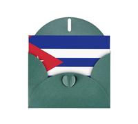XBKGOHA Dark Green Greeting Card Cuban flag Printed for Festive Birthday Party Invitation