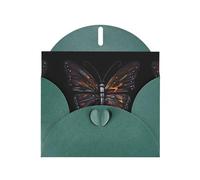 XBKGOHA Dark Green Greeting Card Mystery Butterfly Printed for Festive Birthday Party Invitation