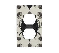 XBKGOHA Devil's Flower Picture Double Socket Wall Panel Decorative for Residential and Commercial Areas 4.5x2.76in